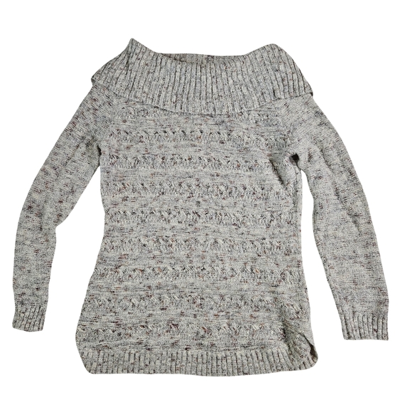 Db Established 1962 Textured Mulitcolor Flek Cowl Neck Sweater, Grey, Medium - Picture 5 of 10